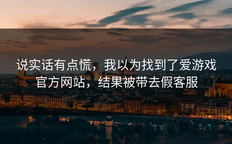 说实话有点慌，我以为找到了爱游戏官方网站，结果被带去假客服